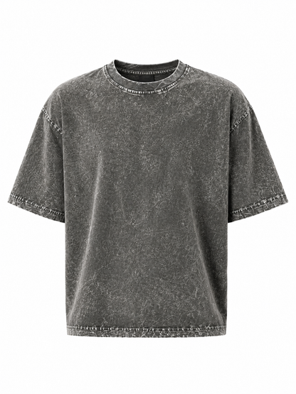 BOTTLE GREEN UNISEX ACID WASHED OVERSIZED TEE