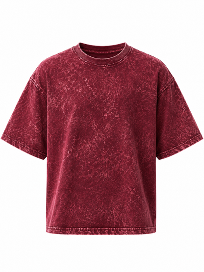 MAROON FADED UNISEX OVERSIZED TEE