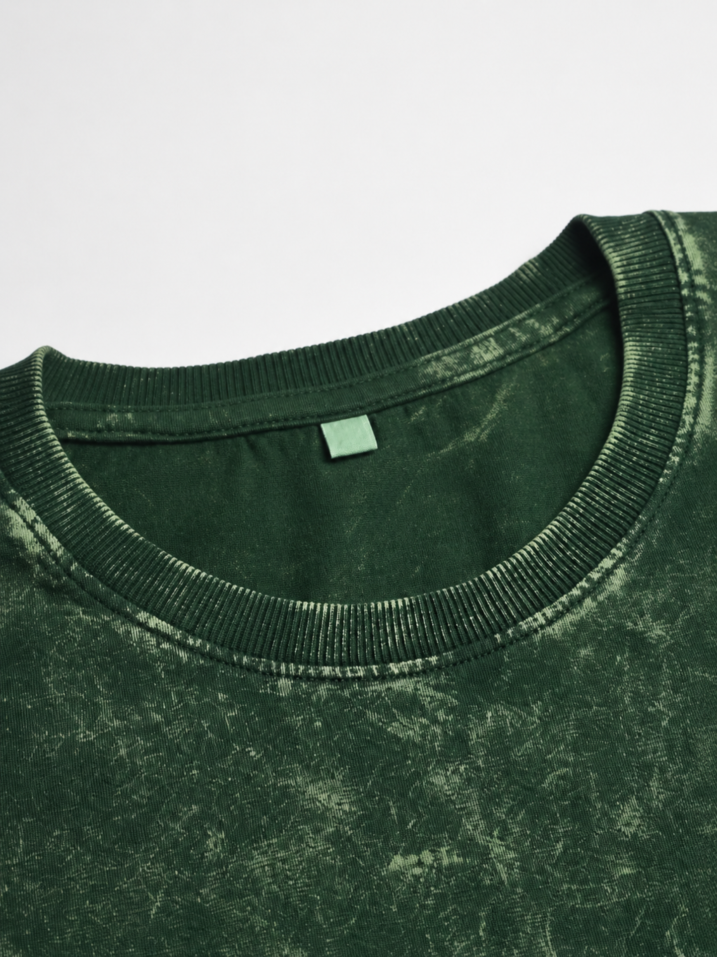 OLIVE GREEN UNISEX ACID WASHED OVERSIZED TEE